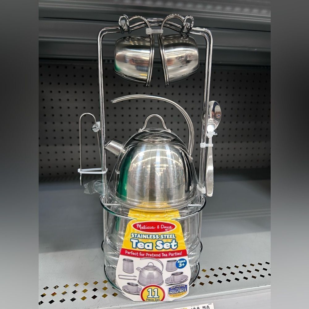 Brand New 11 Piece Melissa & Doug Stovetop Safe
Stainless Steel Teapot
